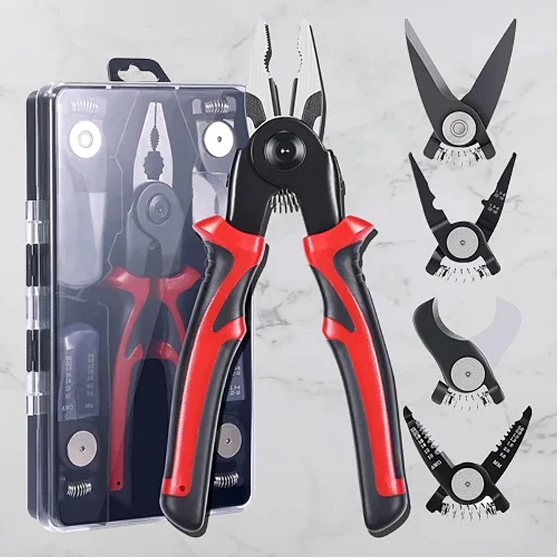 【 一把頂5把！萬能工具】5合1多用途工具 可換頭多功能鉗工具套組